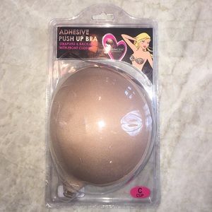 Adhesive push up bra