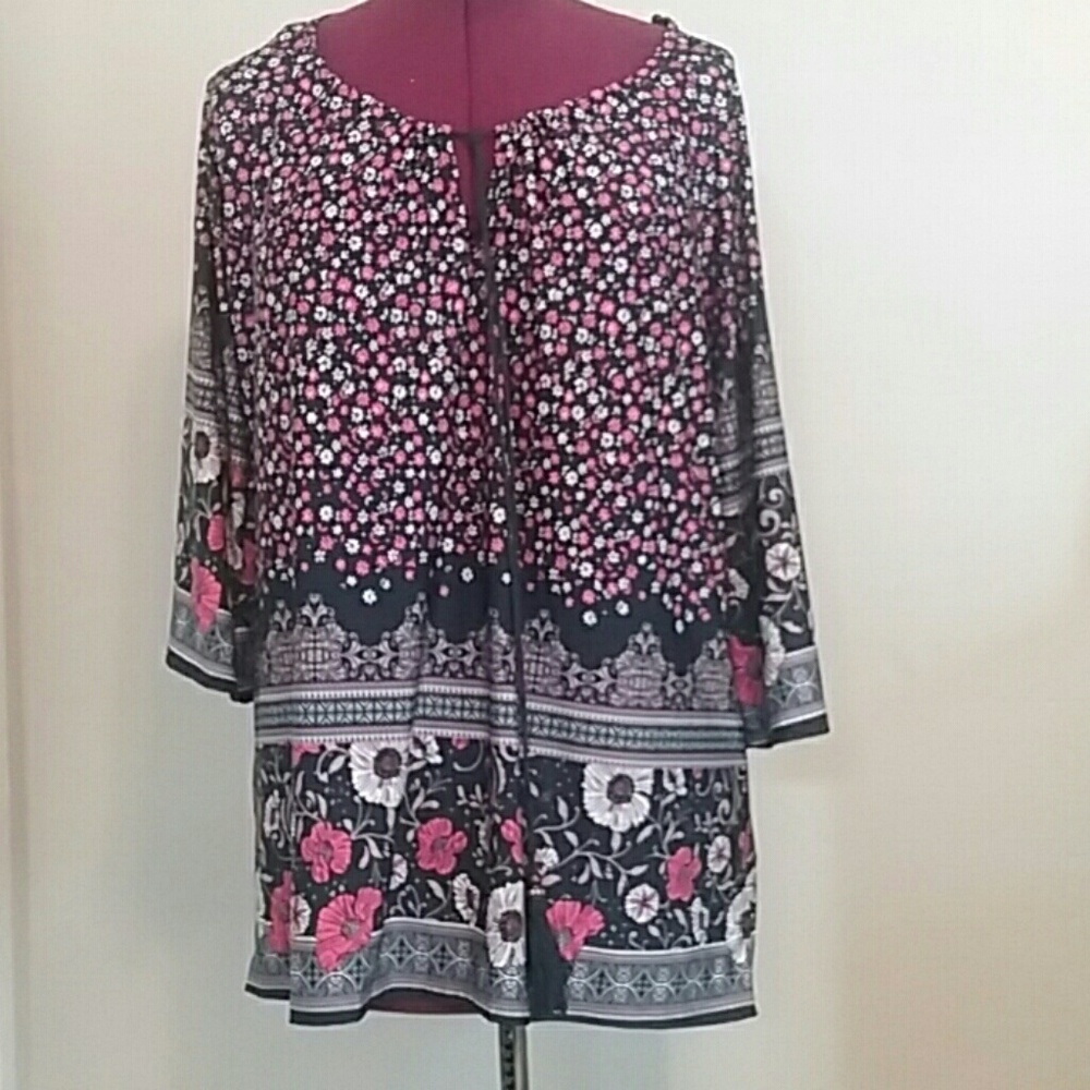 Blue floral shirt with FREE SUPRISE!