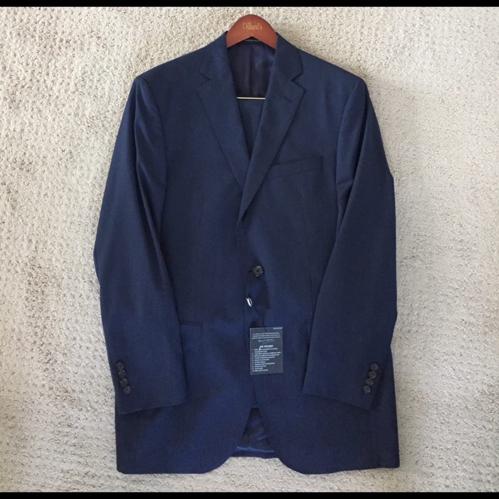 NWT Men's dark blue suit jacket 40L pants 34