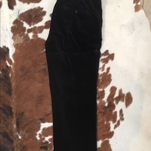 Ralph Lauren men's black velvet straight-leg pant
