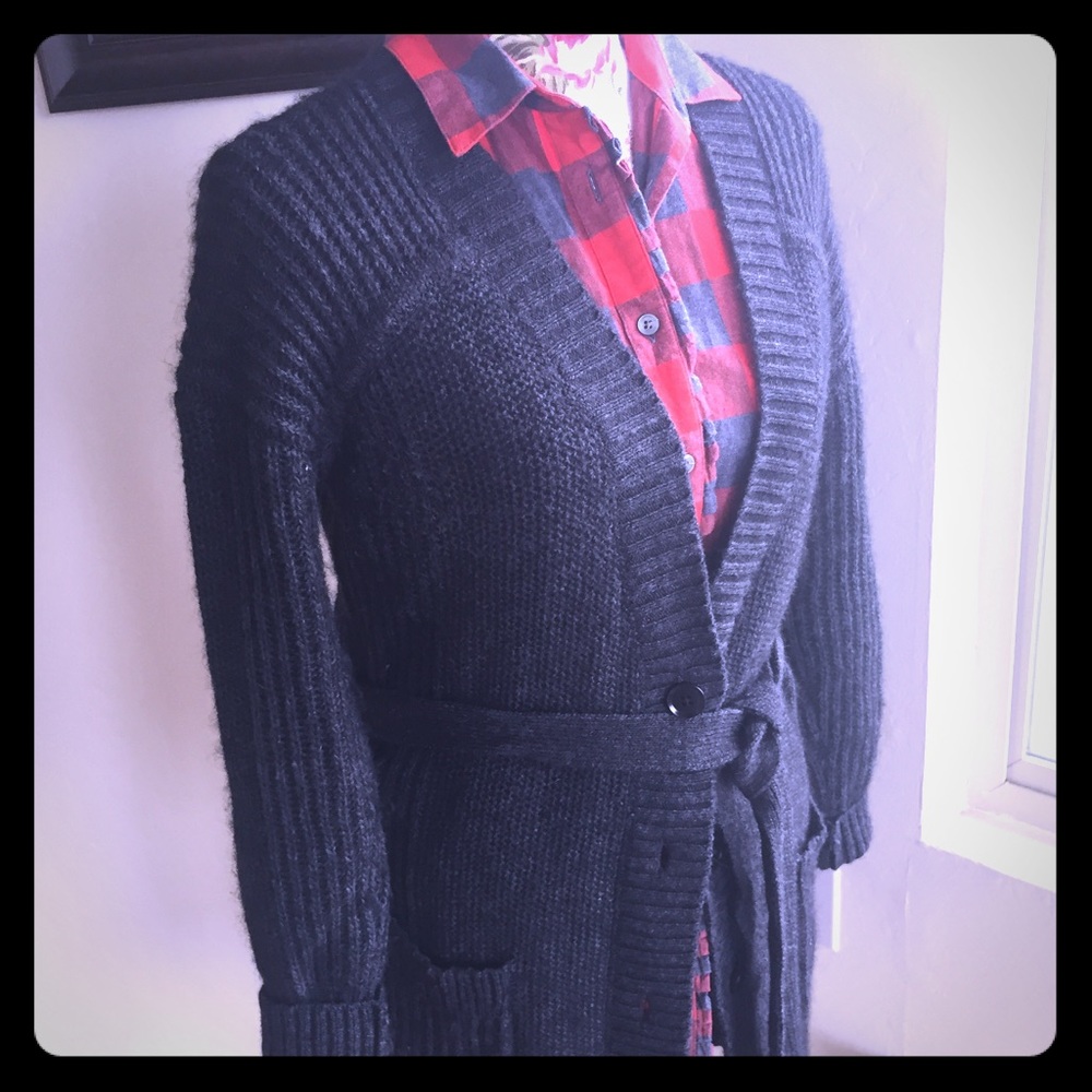 Banana Republic Italian Wool Long Wrap Sweater- XS