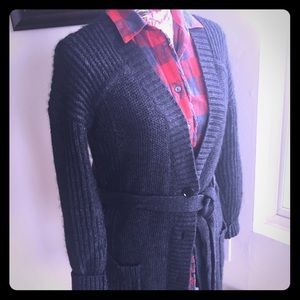 Banana Republic Italian Wool Long Wrap Sweater- XS