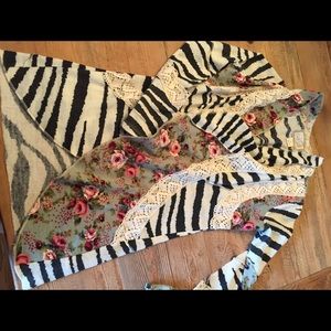 Zebra/floral cardi