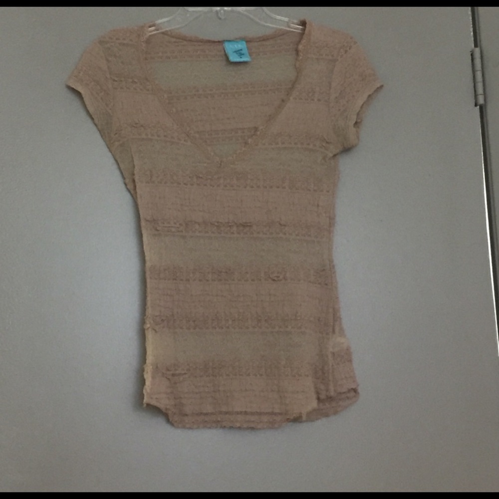 Light Brown Lace Tee