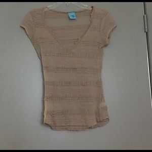Light Brown Lace Tee