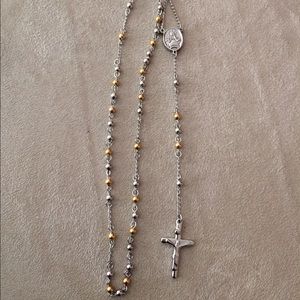 Stainless Steel 2 toned rosary