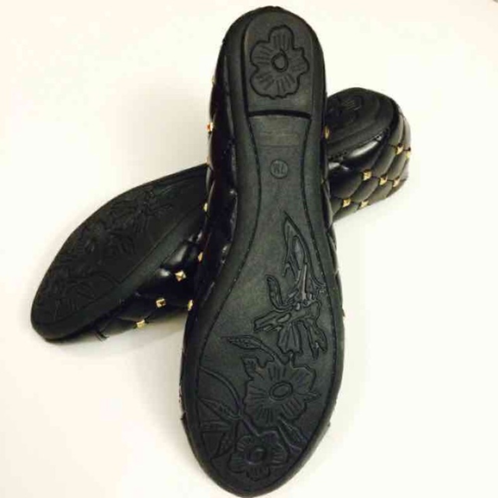 Nicole Studded Black Flats - Picture 3 of 3