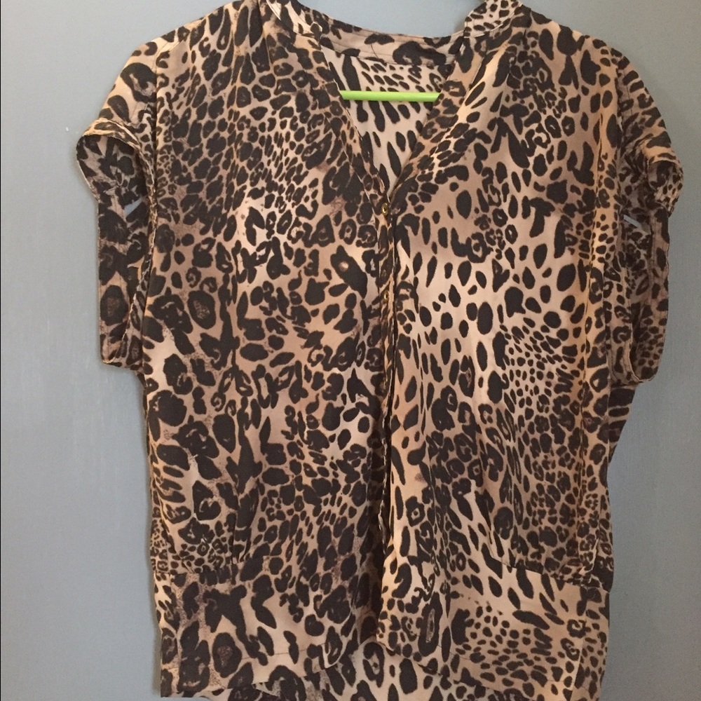 Cheetah button up shirt