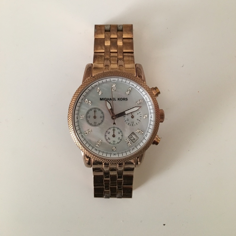 Gently used Michael Kors Rose Gold Watch