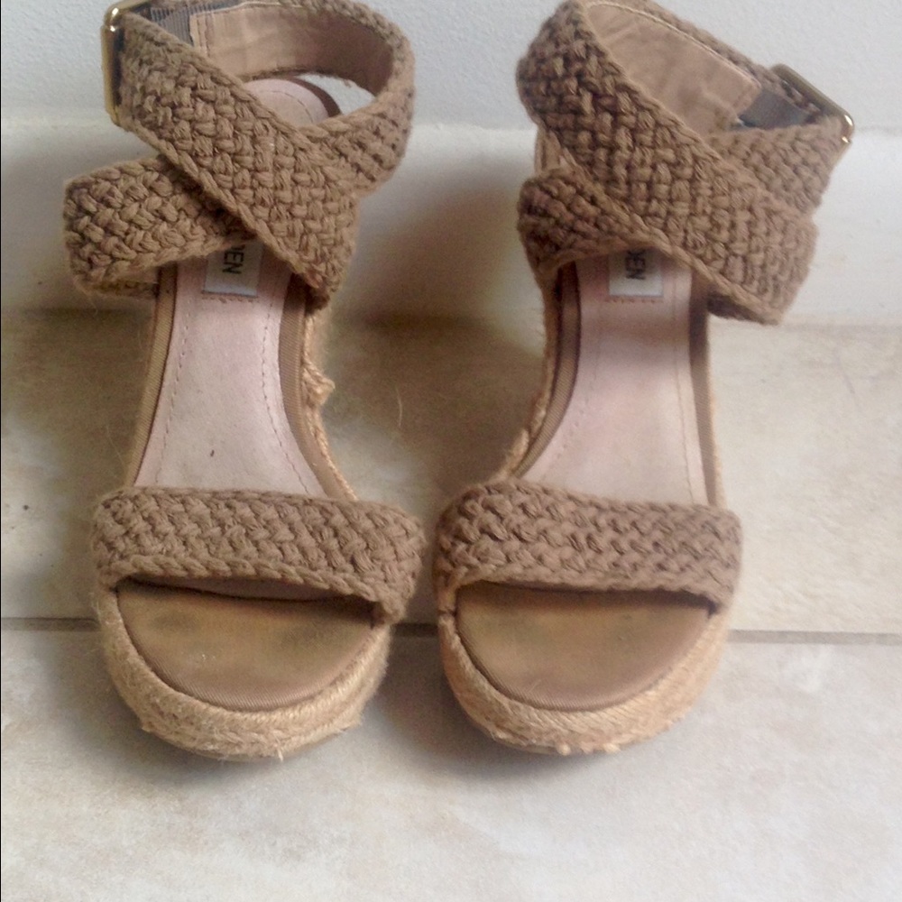 Steve Madden olive green wedges.