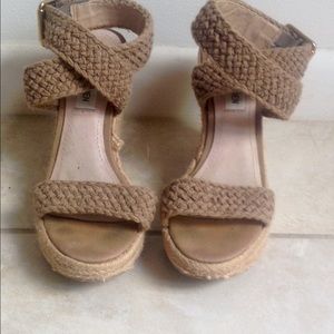 Steve Madden olive green wedges.