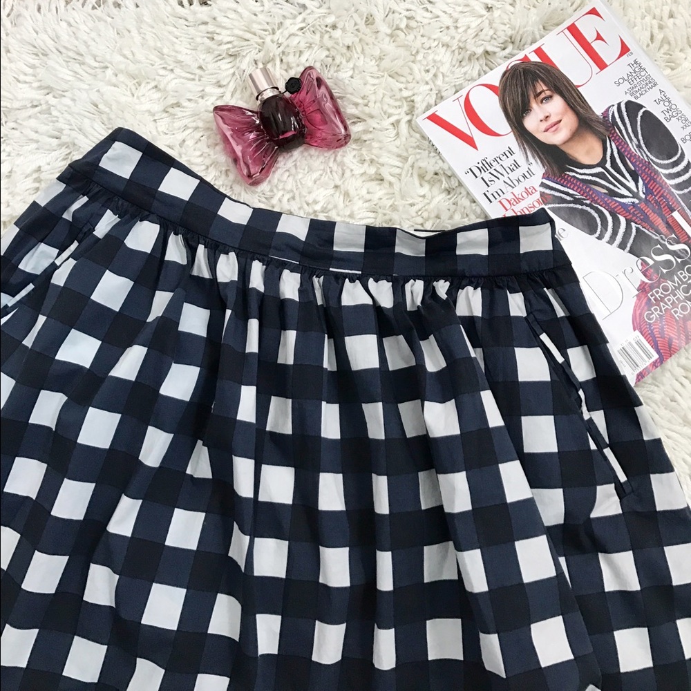 Preppy Checkered BR Pleated Skirt