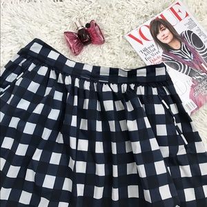 Preppy Checkered BR Pleated Skirt