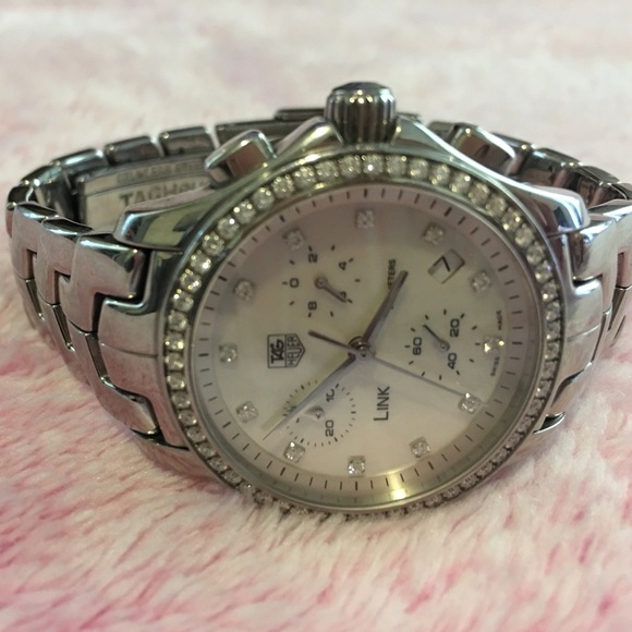 Tag Heuer Link Chrono Diamond Women's Watch - Picture 1 of 4