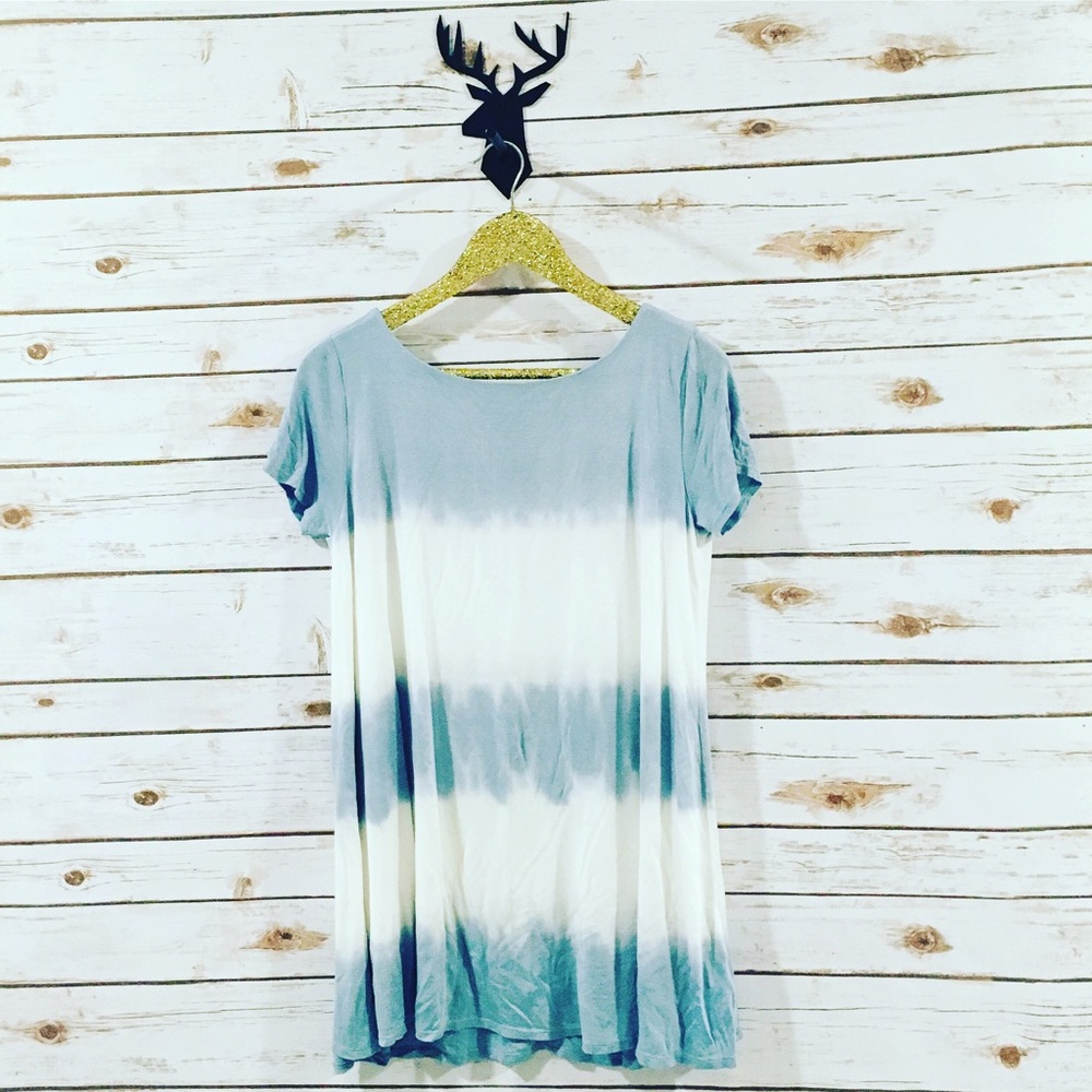 SOLD! Blue and White Tie Dye Dress