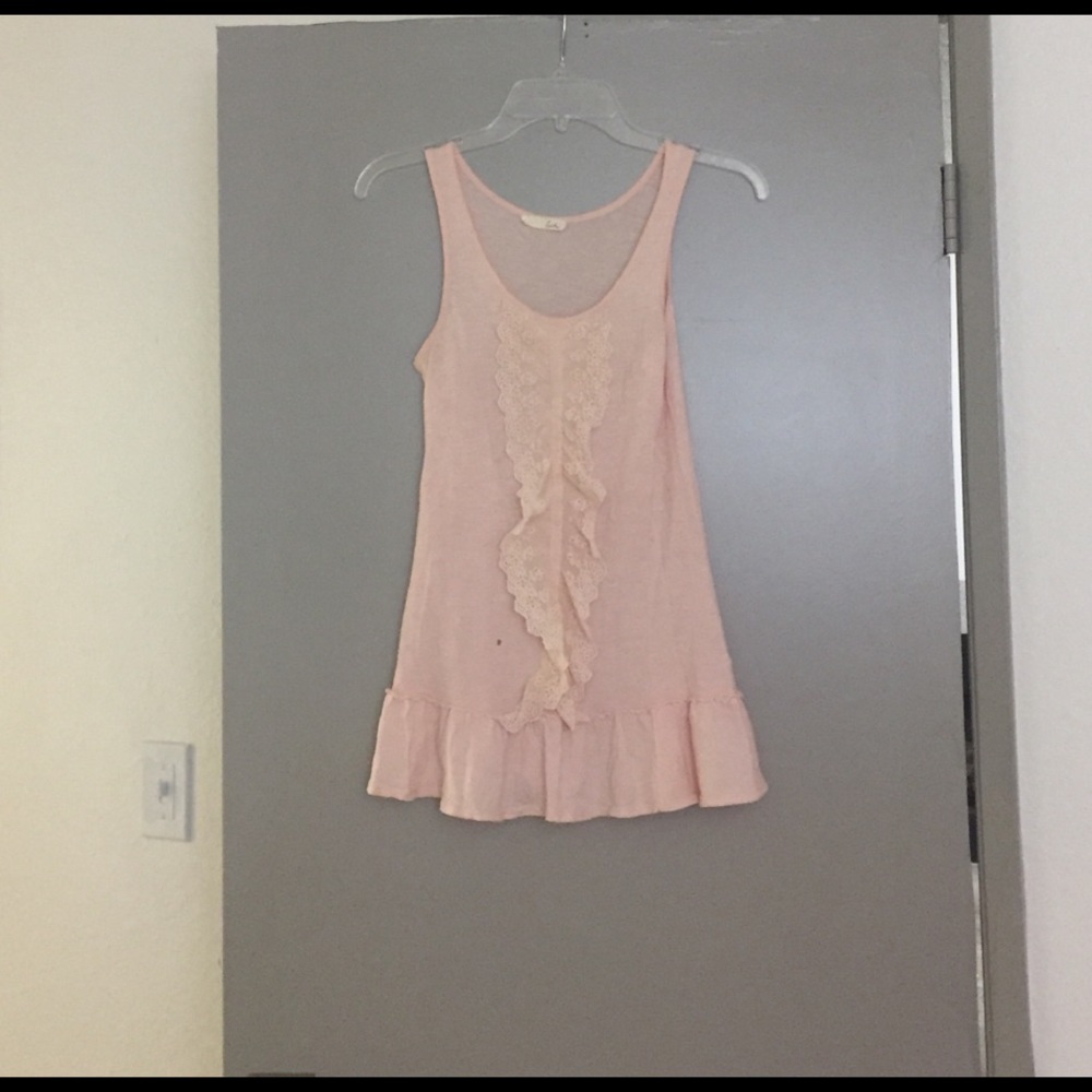 Blush Ruffle Tank