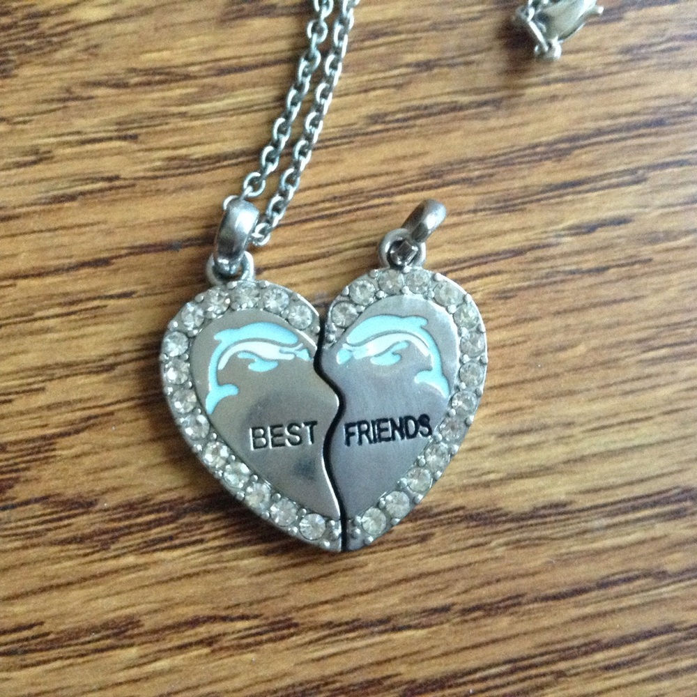 Best Friends Heart Necklace