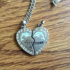 Best Friends Heart Necklace