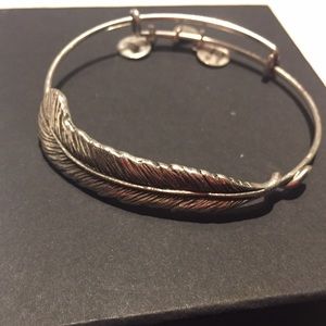 Alex & Ani silver feather bracelet