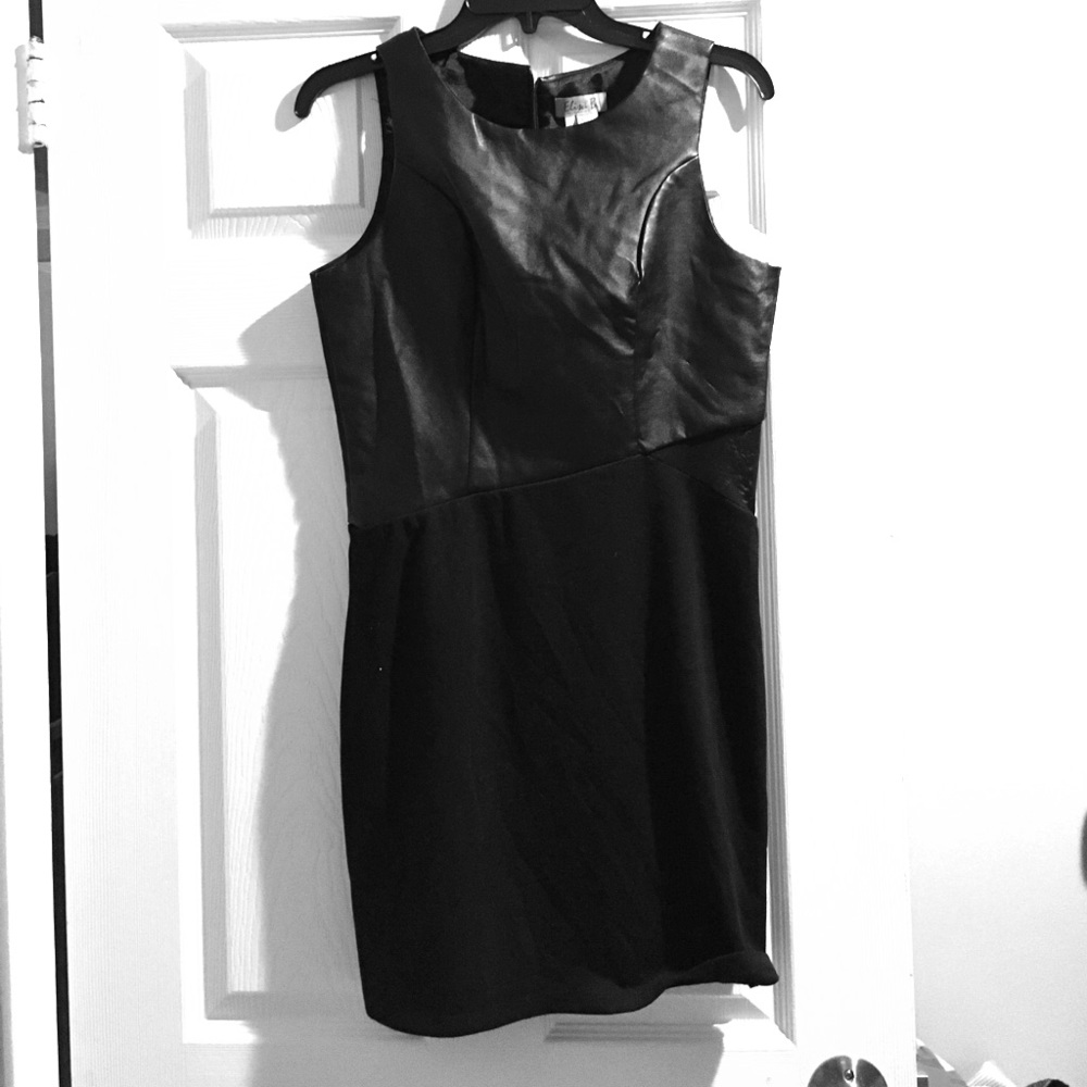 NWT Beautiful Medium Elisa B faux leather dress