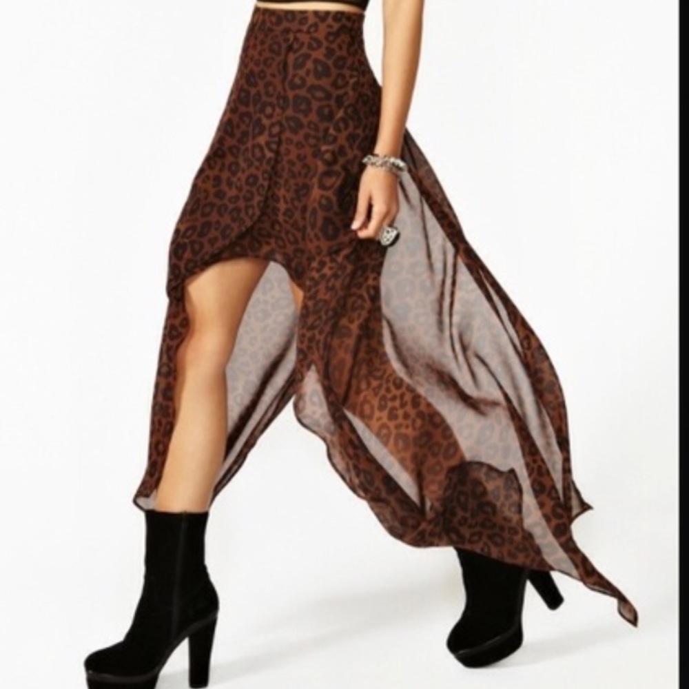 Nasty Gal leopard print skirt
