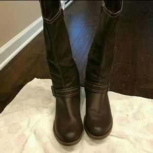 Brown riding boots
