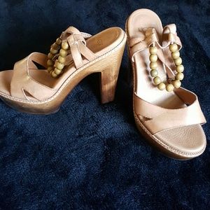 UGG Sandals with Wooden Heels