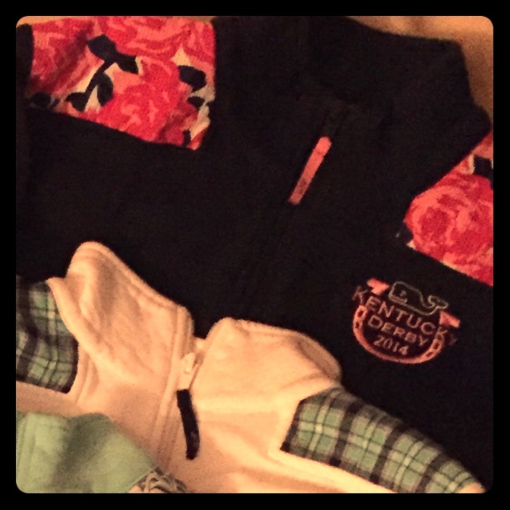 Navy and white shep shirt