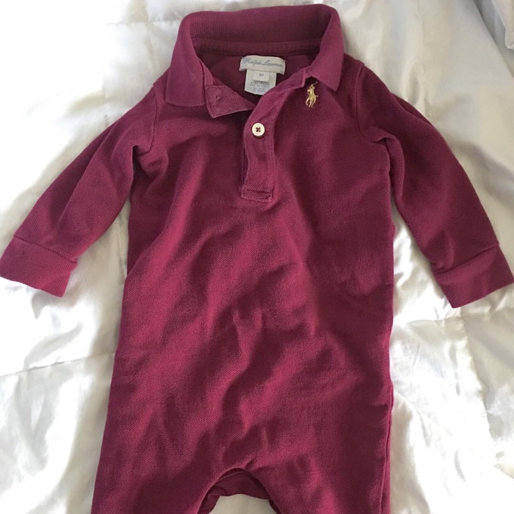 Maroon Ralph Lauren Bodysuit