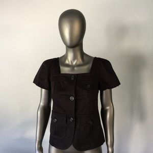 MARC JACOBS Square Neck Short Sleeve Crop Jacket 2