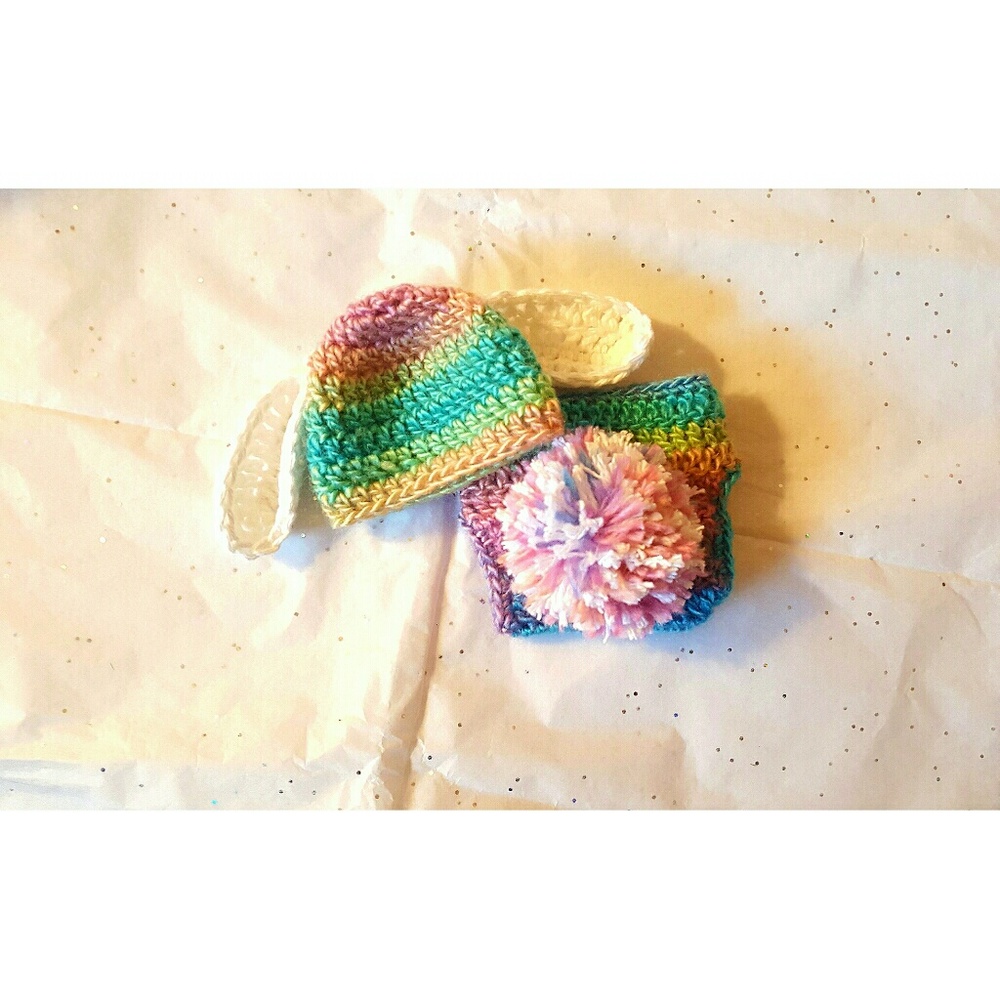 SOLD Adorable Rainbow Easter bunny