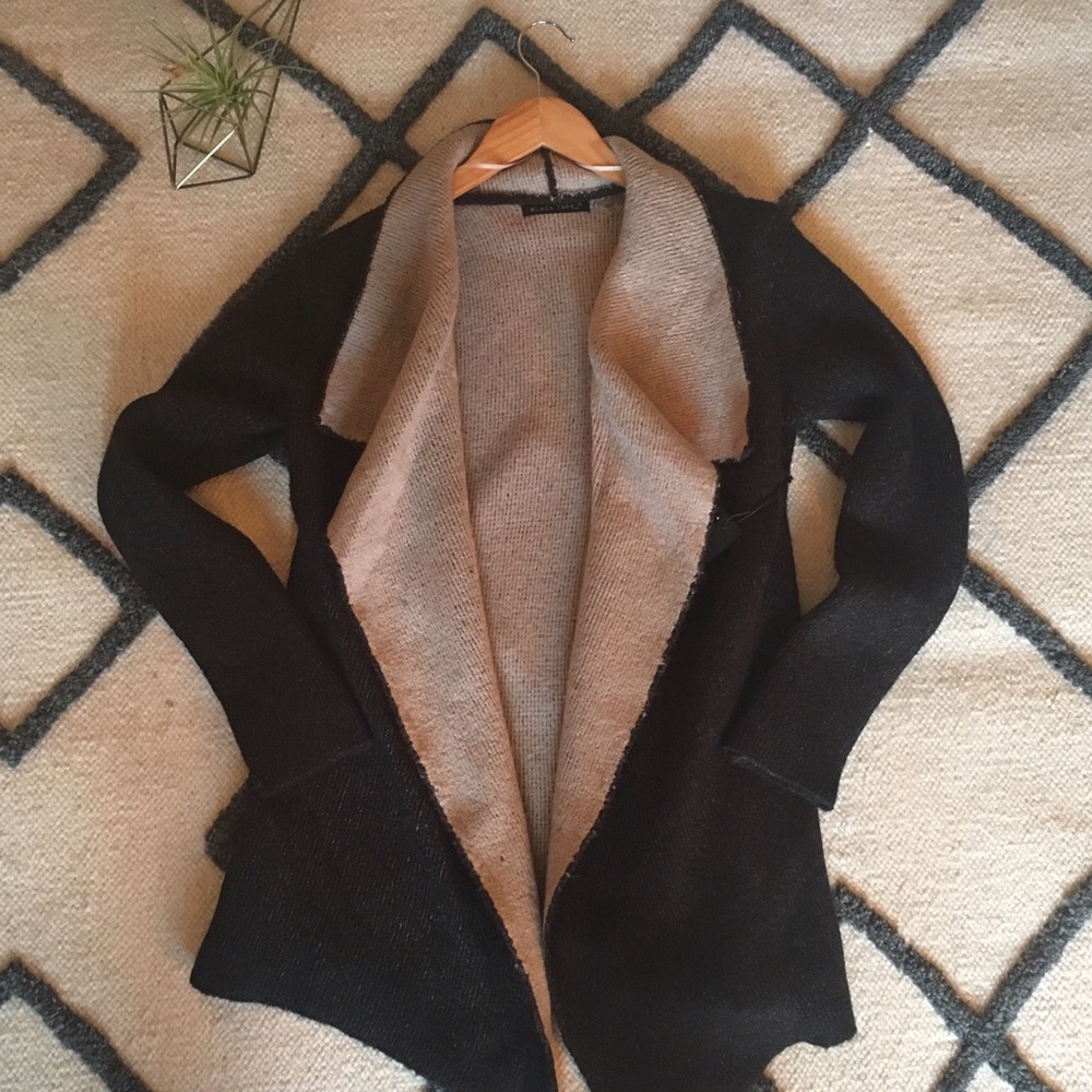 🆕 NWT. Devoted Slate & Blush Drape Cardigan
