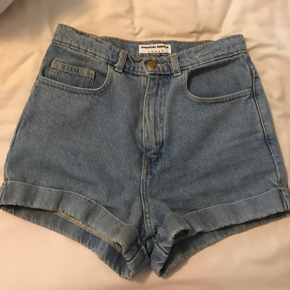 American apparel high waisted shorts