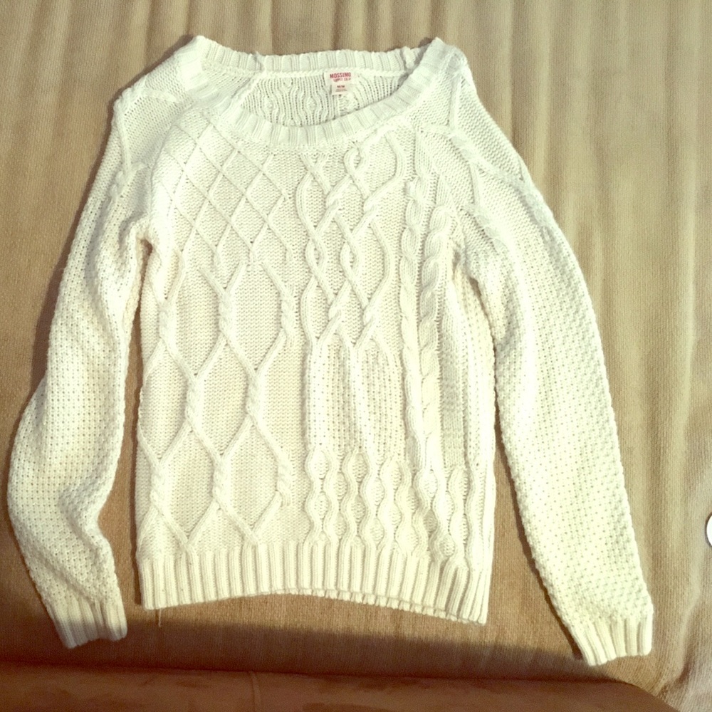 white sweater