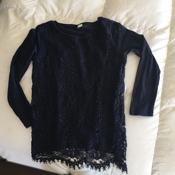 J. Crew Tops - J. Crew  crochet front top XS