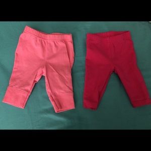 Pink infant legging set w/ hat
