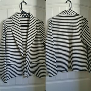Black and white stripe blazer