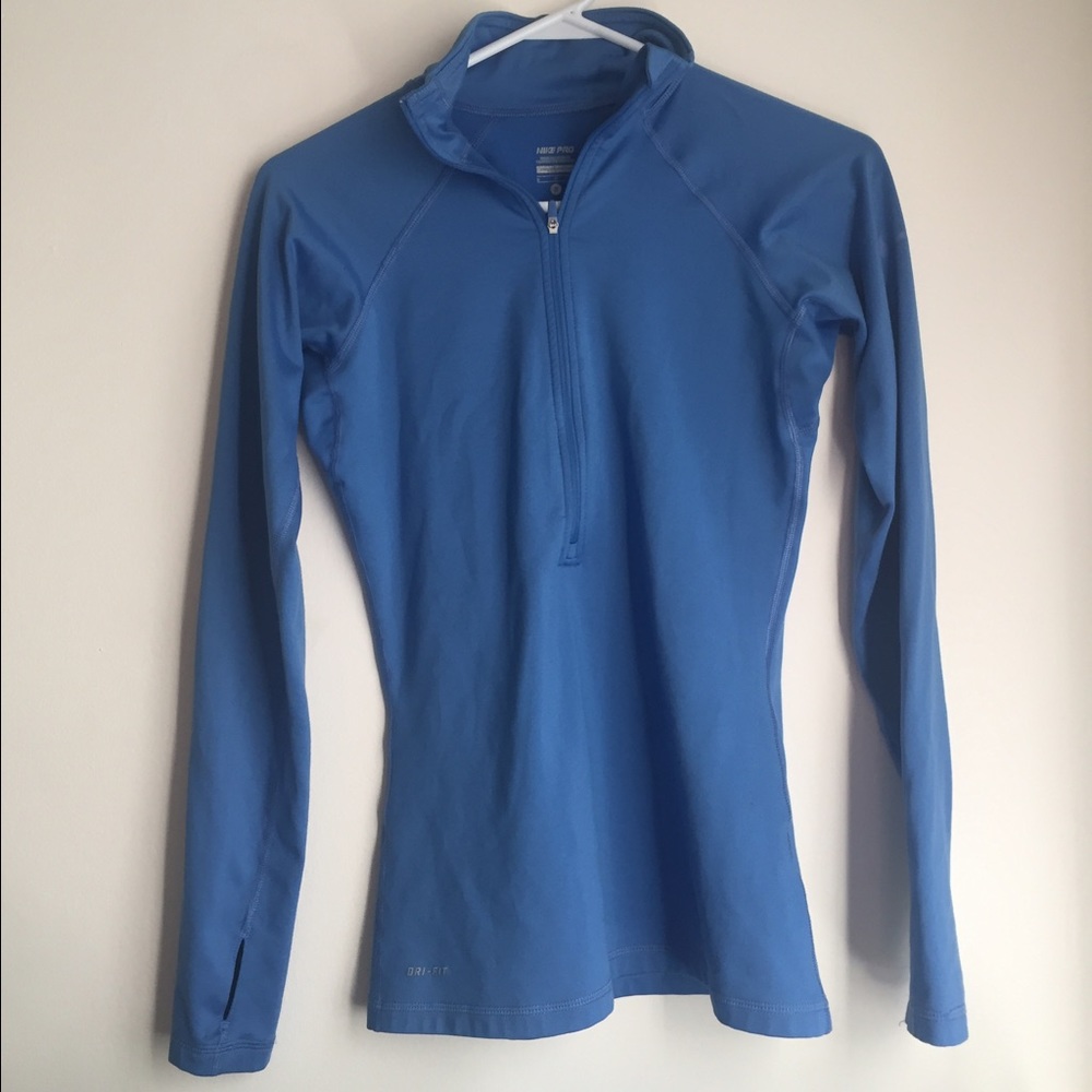 Women's Light Blue Nike Quarter-Zip