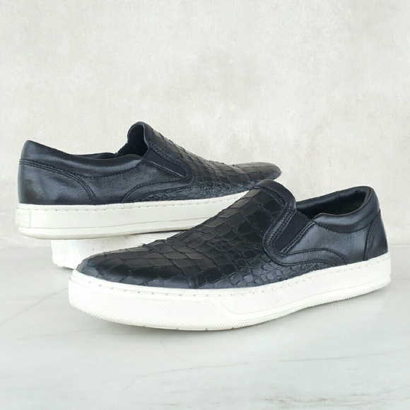 Vince Other - VINCE croc embossed leather sneakers