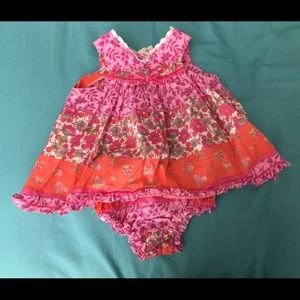 Ruffled pink & orange dress