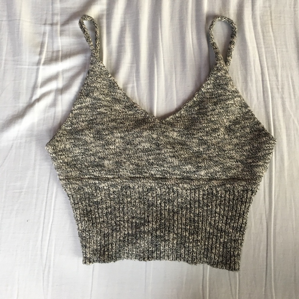 strappy warm crop top