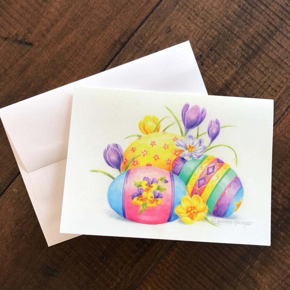 Easter Egg Paper Greeting cards (12)