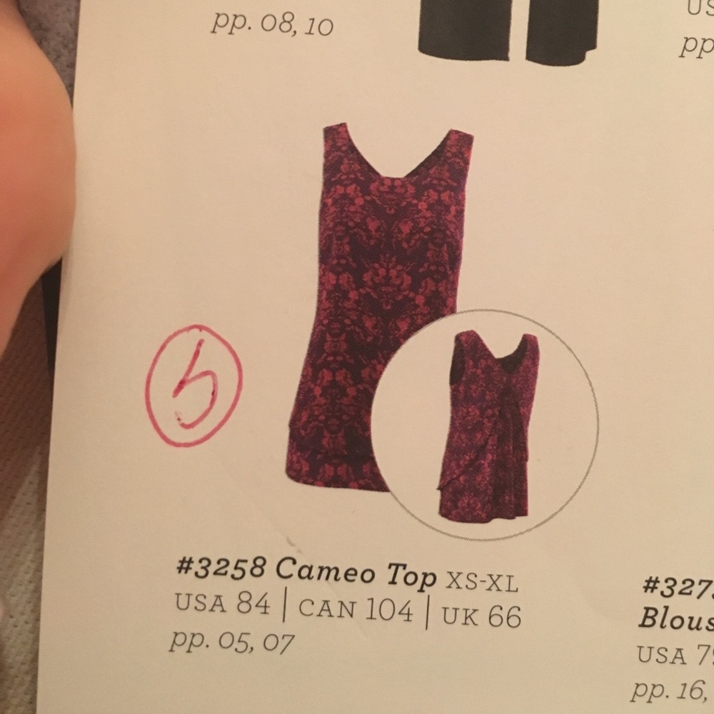 Cameo top