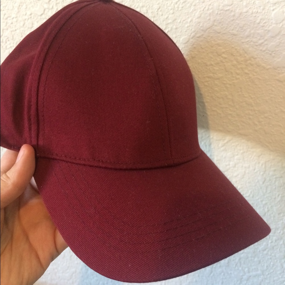 Burgundy hat