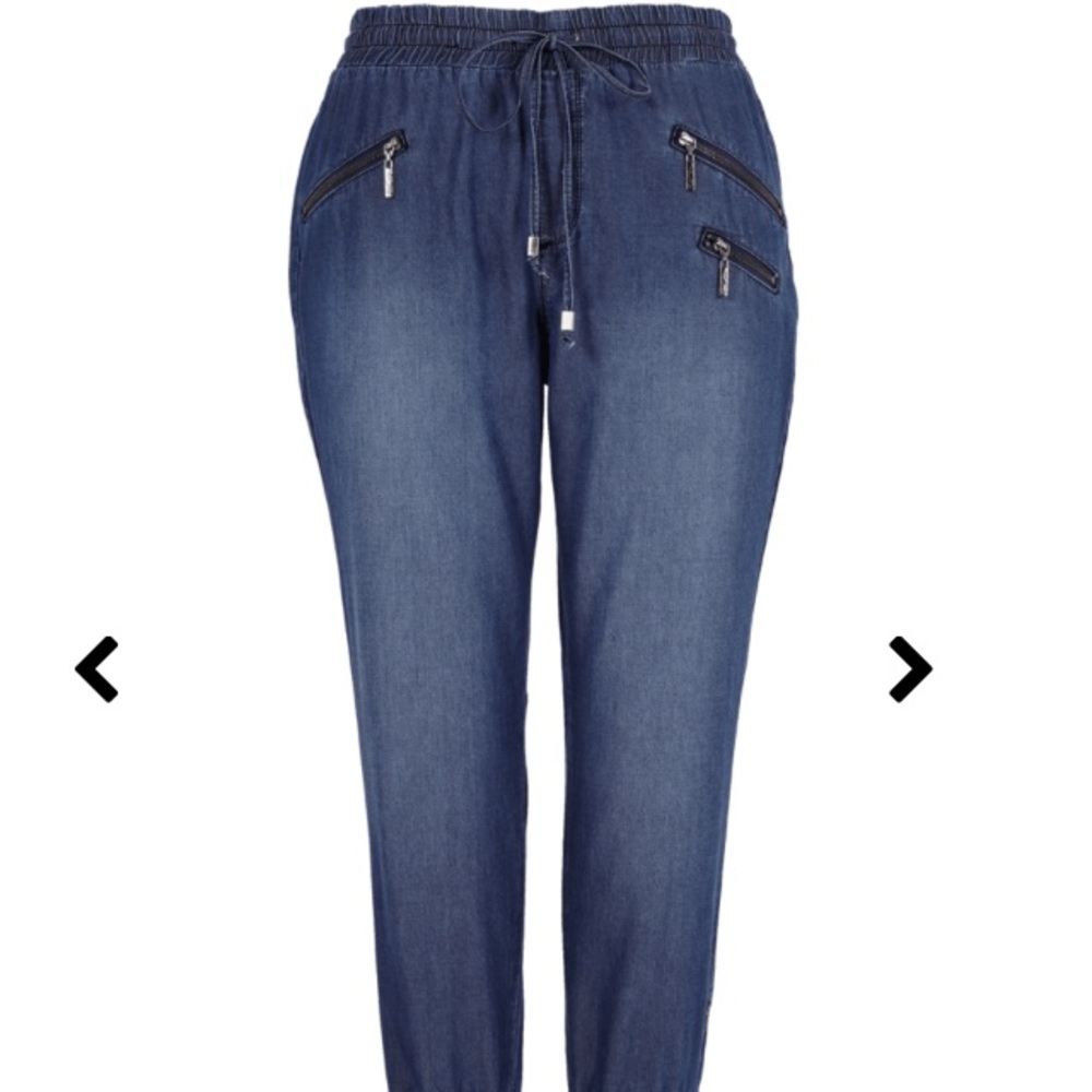 Plus size jean joggers