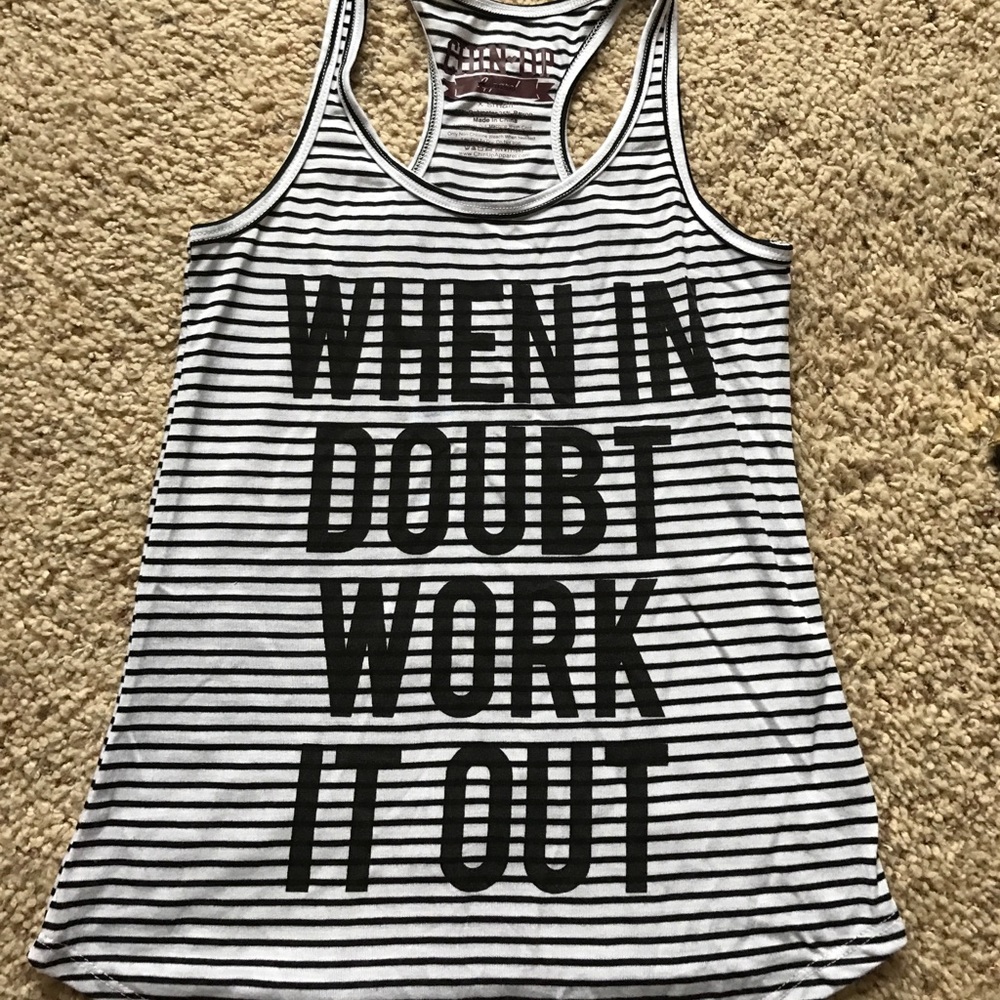 NWOT When in Doubt Work It Out tank