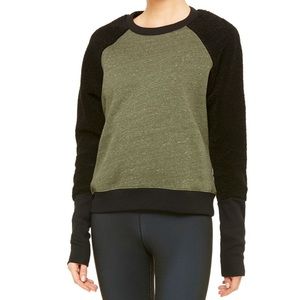 Alo Deck Long Sleeve Top, Jungle, Medium