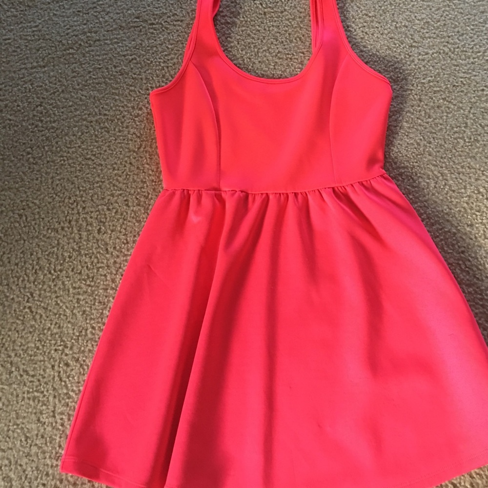 Hot coral Forever 21 dress! Like new