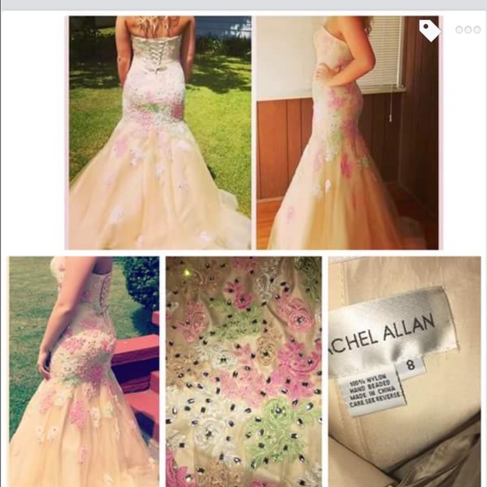 Rachel Allan Size 8 prom dress (corset & zip-back)