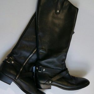 Liz Claiborne Renea Black Leather Boots